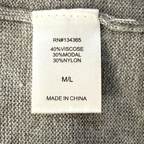 Laurie Felt Heather Gray Oversized Relaxed Pullover Sweater Size M/L - Picture 7 of 11